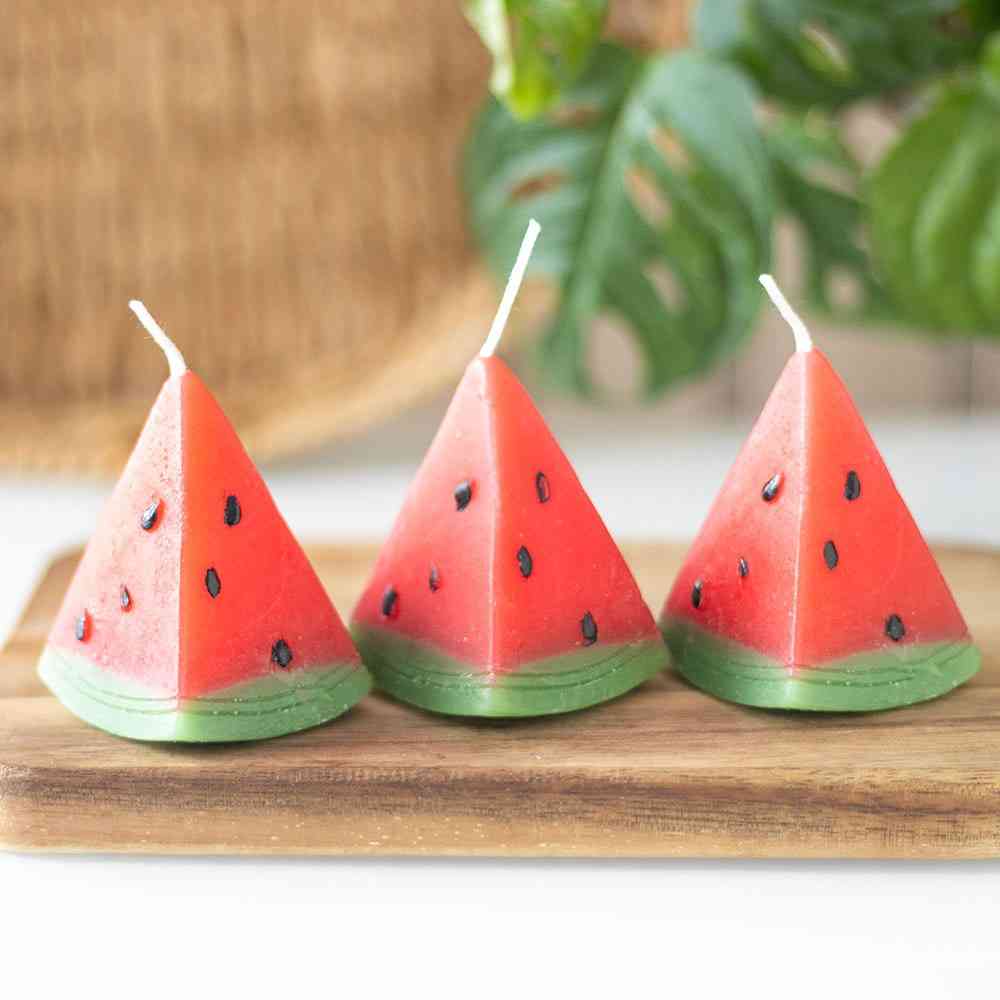 Something Different - Set of 3 Watermelon Shaped Figuurkaars - Multicolours